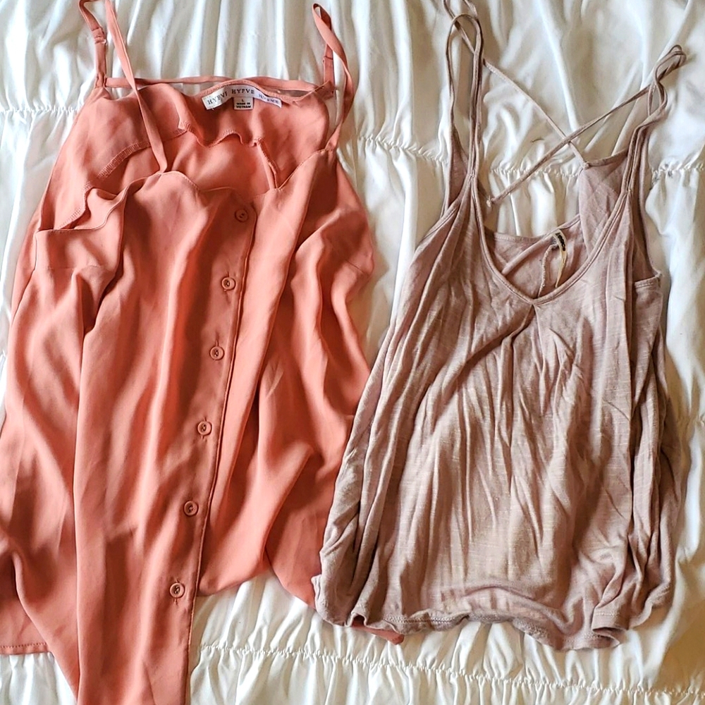 2 cami tops blouses